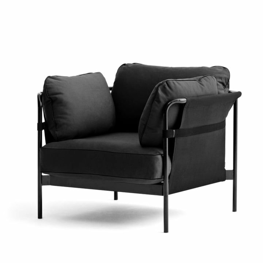 Furniture * | Hay Can 2. 0 Armchair, Chrome / Can Vas Black / Steelcut 975 Dark Green (Eu) Typical Style