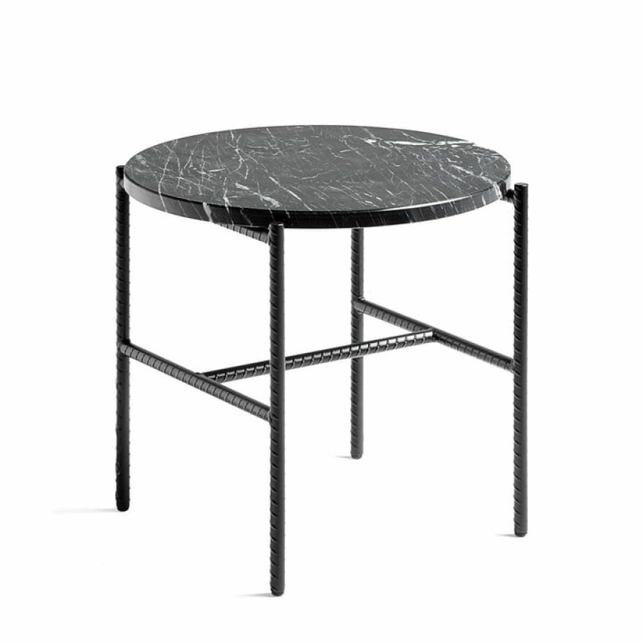 Furniture * | Hay Rebar Side Table, O 45 X H 40.5 Cm, Marble / Black Typical Style