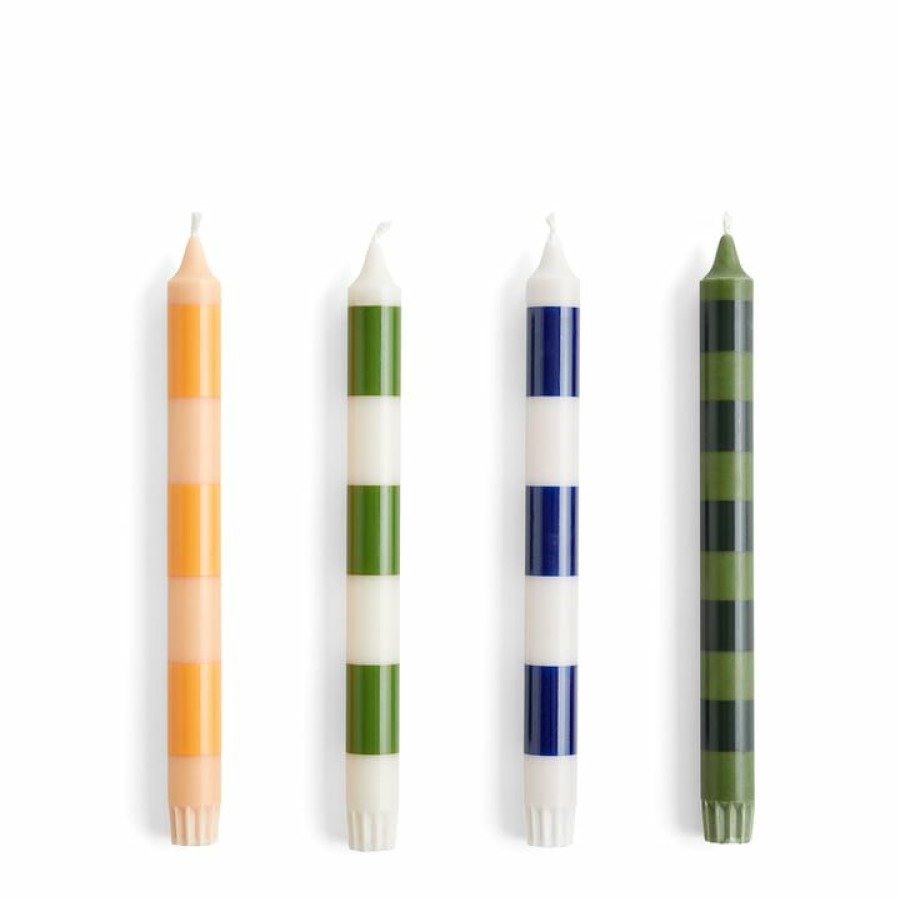 Home Accessories * | Hay Stripe Stick Candles Bargain Sale